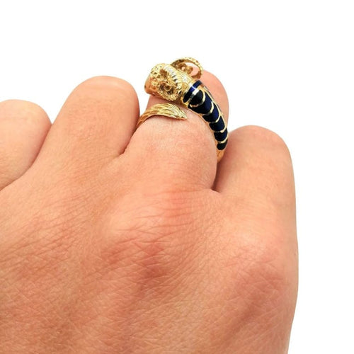 Bague 53.5 Bague Bélier or jaune 58 Facettes 2416