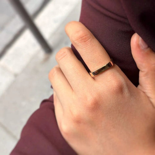 Bague 60 Alliance La Carrée Or jaune - DINH VAN 58 Facettes 250045SP