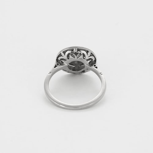 Bague 48 Bague or blanc, platine et diamants 58 Facettes ROM1747