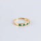 Bague 54 Demi-alliance or jaune Diamants Emeraudes 58 Facettes FM125
