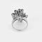 Bague 53 Bague motif végétal en or blanc 18k, saphirs poire et diamants 58 Facettes BA510