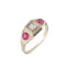 Bague 57 Bague art déco, platine rubis et diamants 58 Facettes
