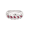 Bague 56 Bague or blanc, diamants et rubis 58 Facettes CRE0041X3