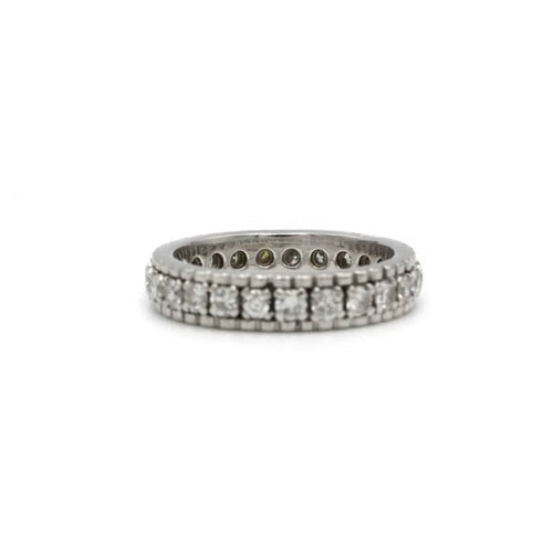 Bague 53.5 Alliance - Or blanc, Platine & Diamants 58 Facettes 250323R