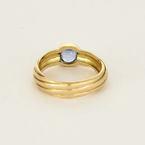 Bague 54 Bague jonc en or jaune et saphir 58 Facettes LOR3887X2