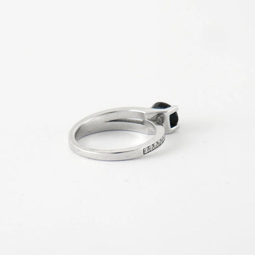 Bague 51 Bague Or blanc Saphir Diamants 58 Facettes