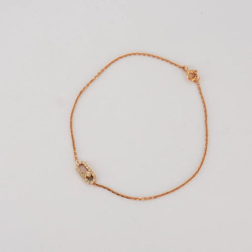 Bracelet Bracelet or rose diamants 58 Facettes
