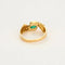 Bague 52 Bague bandeau or jaune, émeraude 58 Facettes GU220