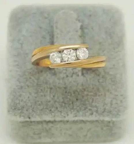 Bague 57 Bague lien en Or jaune diamants 58 Facettes