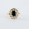 Bague 47 Bague en or jaune, diamants & saphir 58 Facettes