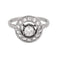 Bague 53 Bague en or blanc 18K et platine avec diamants 58 Facettes 58FC139