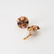 Boucles d'oreilles Boucles d'oreilles nœud de passementerie en or jaune 18k, corail et améthystes 58 Facettes ALGU10