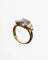 Bague 55 Bague jarretière saphir et diamants en or jaune 18 carats 58 Facettes