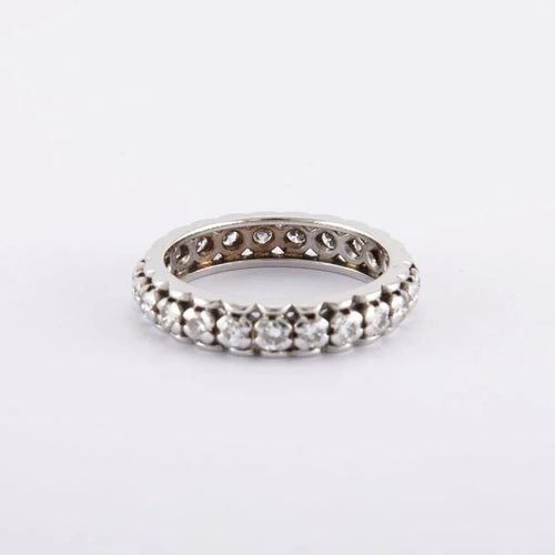 Bague 53 / Blanc/Gris / Or 750 Alliance américaine Diamants 0.90ct 58 Facettes 170157R