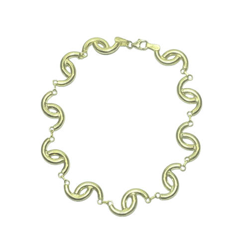 Bracelet Bracelet ondulé en or jaune 14K 11,82 g 58 Facettes 250255