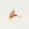 Bague 51 Bague aigrette or jaune, diamants et rubis 58 Facettes LAV1715