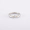 Bague 51 / Blanc/Gris / Platine 900 Bague Solitaire 0.25 carat 58 Facettes 140490R