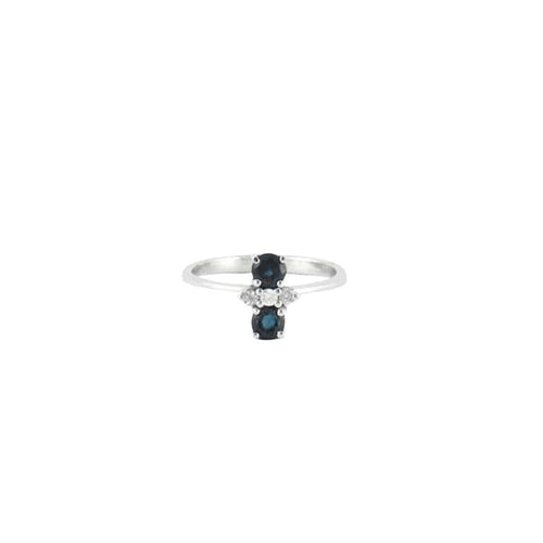 Bague 54 Bague Saphirs Diamants 58 Facettes