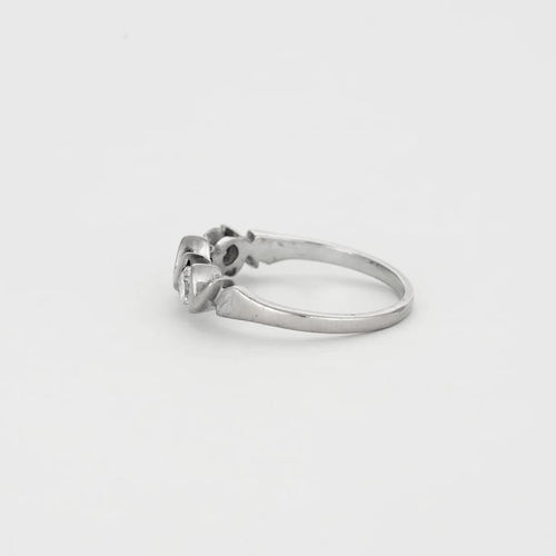 Bague 60 Bague trilogie or gris et diamants 58 Facettes GU46