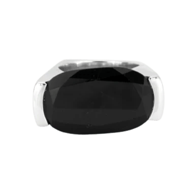 Bague 54 Bague en Or gris, Onyx 58 Facettes