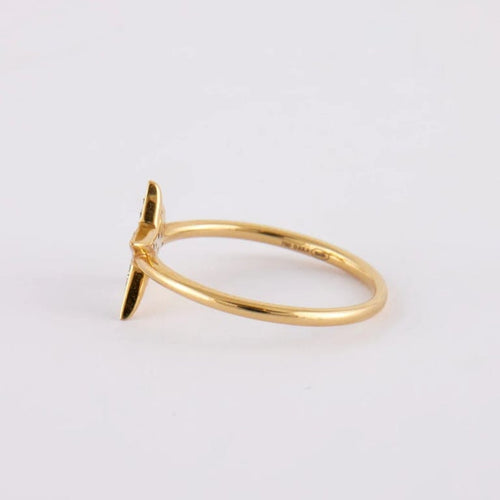 Bague 54 Djula - Bague or jaune, diamants 58 Facettes