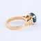 Bague 52 Bague saphir cabochon en or jaune 18k et diamants 58 Facettes ALGU02