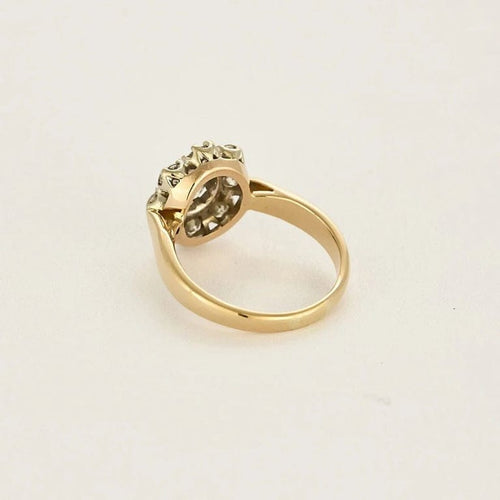 Bague 55 Bague Marguerite en or jaune 18k et diamants 58 Facettes LJ 25-329