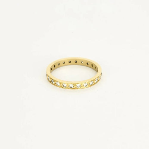 Bague 58.5 Alliance américaine en or jaune et diamants 58 Facettes TOU1500X2