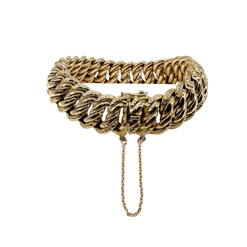 Bracelet Bracelet maille américaine en or jaune 750 58 Facettes Z1351682