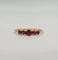 Bague 51 Bague or jaune 18 carats sertie de rubis 58 Facettes
