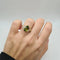 Bague 50 Bague en or jaune 18 carats avec péridot et diamants 58 Facettes