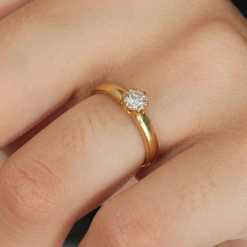 Bague 50 Bague Solitaire 0.35ct 58 Facettes
