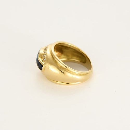 Bague 50 Bague en or jaune saphir et diamants 58 Facettes REU1222