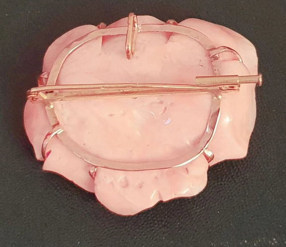 Pendentif Broche/Pendentif fleur Or jaune Corail 58 Facettes C 1485  Ree