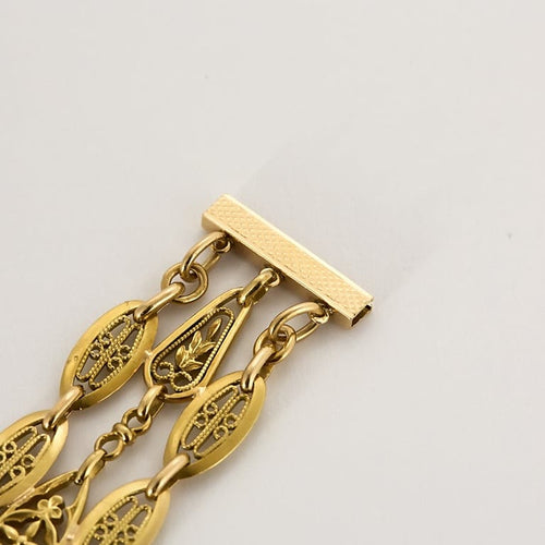 Bracelet Bracelet filigrané en or jaune et saphirs 58 Facettes MONTE0398