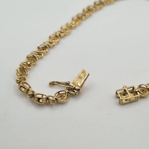 Bracelet Bracelet or jaune 18 carats serti de diamants naturels 58 Facettes