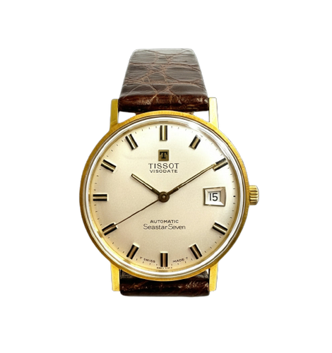 Montre Tissot Visodate Seastar Seven - Montre automatique boîtier en or 18 carats 58 Facettes