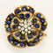 Broche Rare et Elegante Broche Eglantine en or , diamants et saphirs 58 Facettes CAN1616