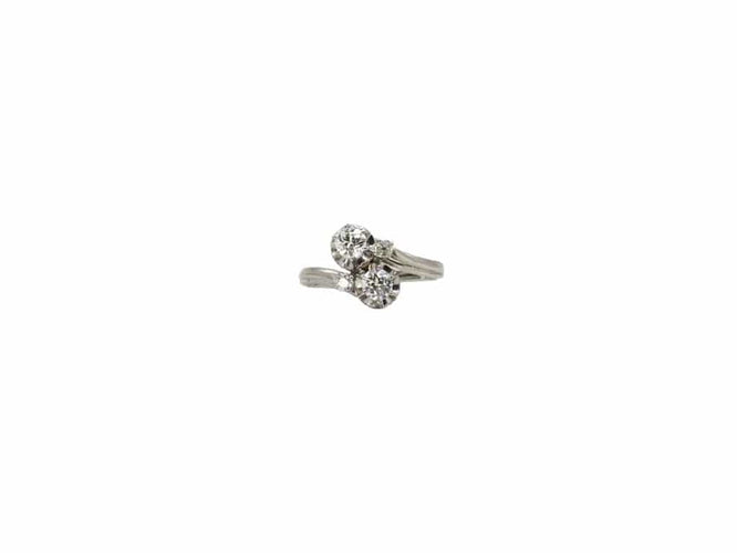 Bague 60 Bague vintage or blanc diamants 58 Facettes 4546