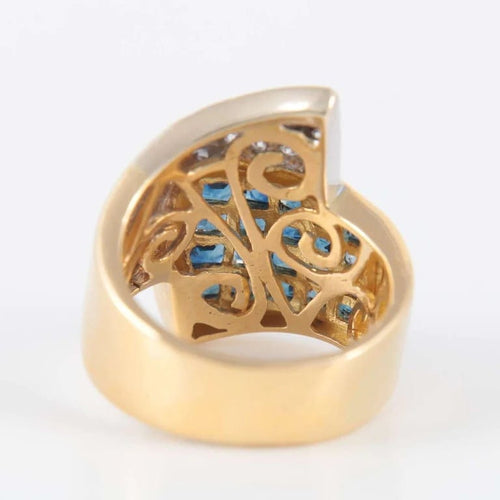 Bague 53 Bague Chevalière Saphirs Diamants 58 Facettes 2062