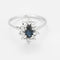 Bague 60.5 Bague marguerite en or blanc, saphir et diamants 58 Facettes BIA1319X2