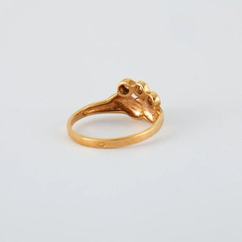 Bague 51 Bague or jaune 3 diamants 58 Facettes