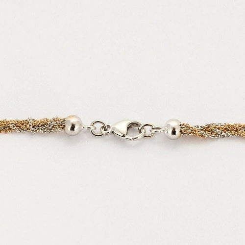 Collier Collier pendentif pavé de diamants en or rose et or gris 58 Facettes LJ25-334