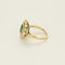Bague 54 Bague Fleur en or jaune 18K avec émeraude et diamants 58 Facettes 58FC124