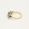 Bague 54 Bague jarretière en or jaune et or gris, diamants taille ancienne 58 Facettes MAR1092