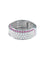 Bague 52.5 Bague pavée en or blanc et diamants, saphirs roses 58 Facettes 425 50003