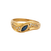 Ring 53.5 Ring Yellow gold Sapphires Diamonds 58 Facettes 2189691