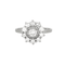 Bague 54 Bague platine et or gris avec diamants 58 Facettes GU65