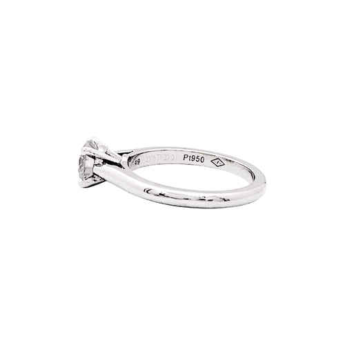 Bague 49 Cartier 1895 - Bague solitaire en platine et diamant 58 Facettes 35364