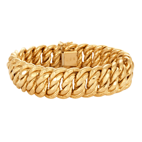 Bracelet Gourmette maille américaine 58 Facettes LP721